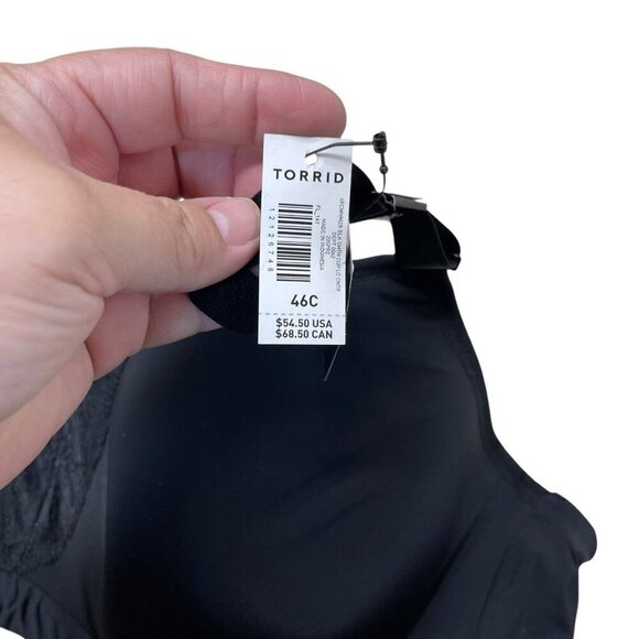 NEW Torrid Curve Lightly Lined Underwire T-shirt Bra Size 46C Black - Picture 6 of 8